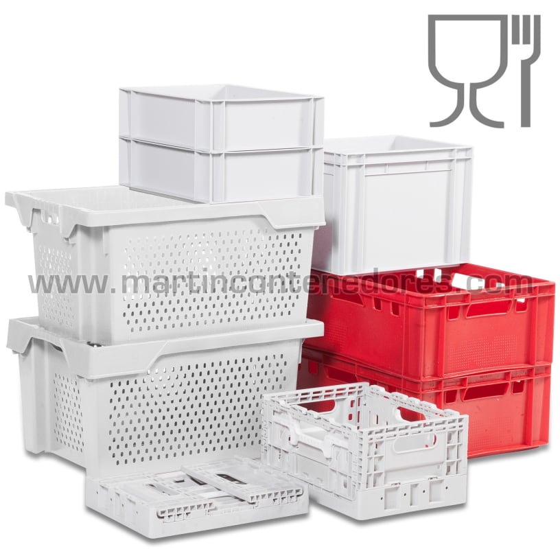 Cajas plásticas alimentares nuevas y de ocasión